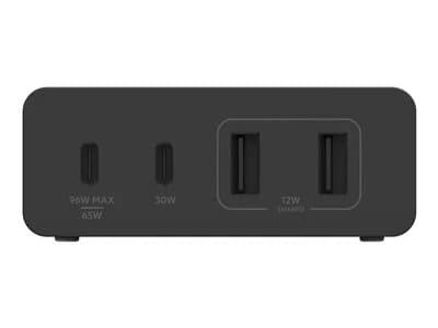 Belkin 108W GaN USB Charging Station for Multiple Devices, 2 USB Type C and 2 USB A Fast Desktop Charger Dock Hub for MacBook, Pro, Air, iPhone 16/15/14/13 Series, iPad Pro, Air, Galaxy & More - Black Belkin 108W GaN USB Charging Station for Multiple Devices, 2 USB Type C and 2 USB A Fast Desktop Charger Dock Hub for MacBook, Pro, Air, iPhone 16/15/14/13 Series, iPad Pro, Air, Galaxy & More - Black